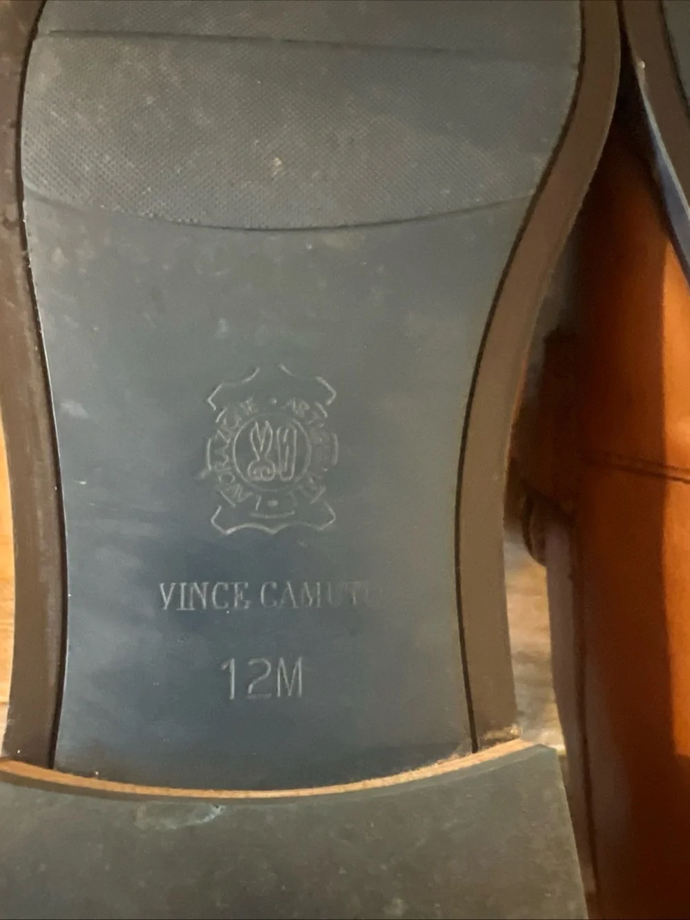Vince Camuto Brown Leather Penny Loafers